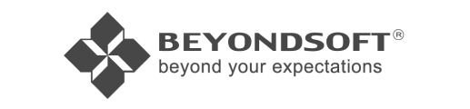 Beyondsoft logo with geometric icon and tagline "beyond your expectations-Neutrinos